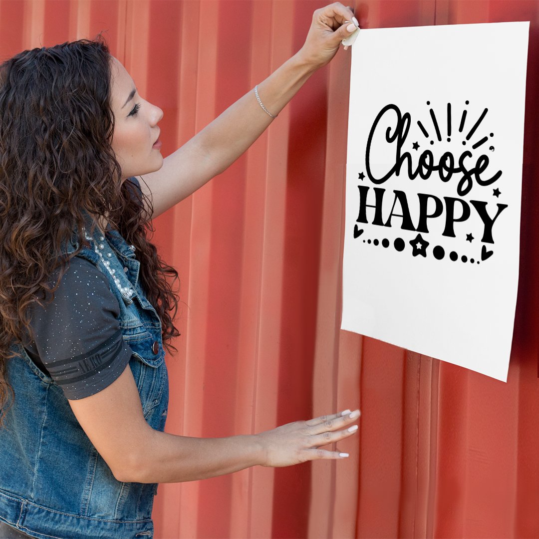 Matte Vertical Posters Choose Happy