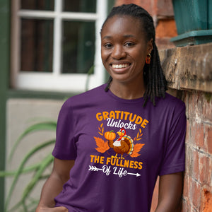 T-shirt Gratitude Unlocks The Fullness Of Life