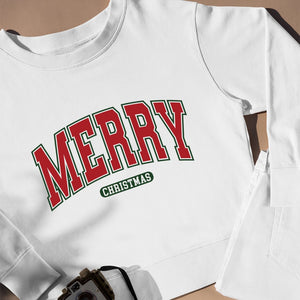 Sweatshirt Unisex Merry Christmas Varsity