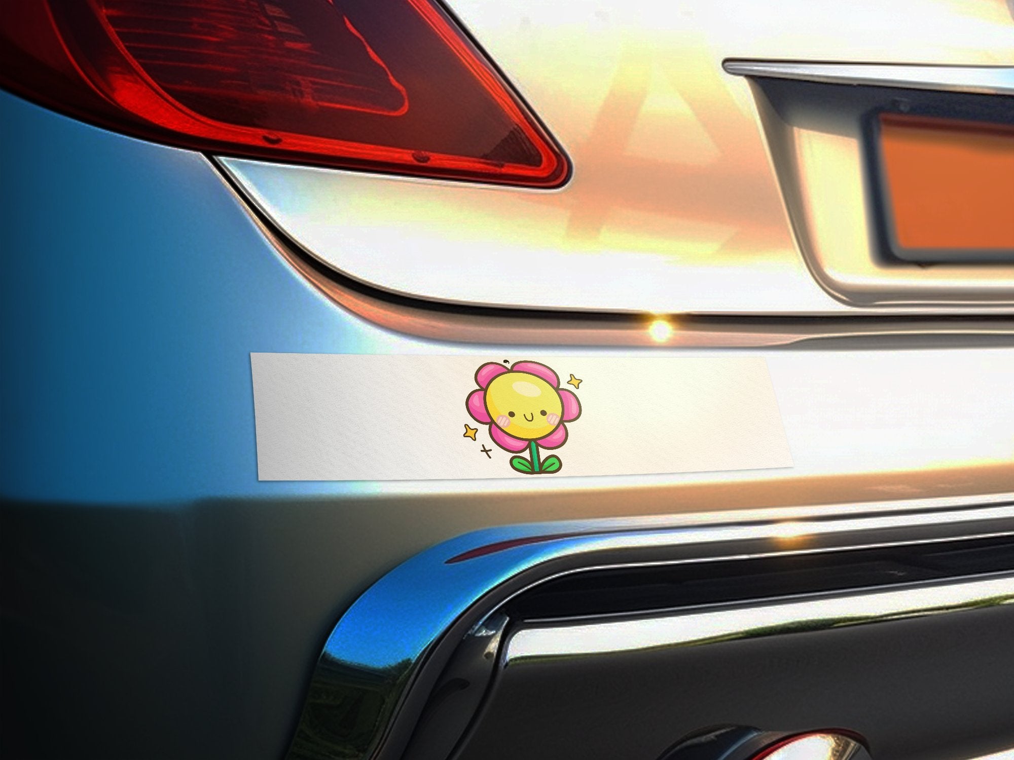 Bumper Stickers Happy Flower