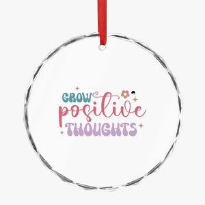 Crystal Glass Ornament Grow Positive Thoughts