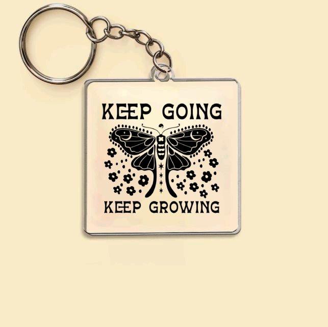 Keychain Keep Going Keep Growing